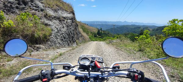 Bike on mountain trail